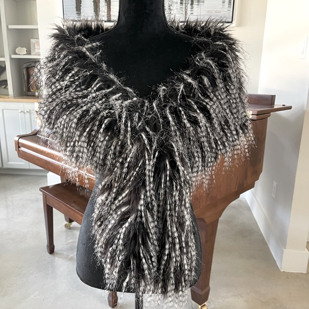 Faux Fur/Feather Wrap